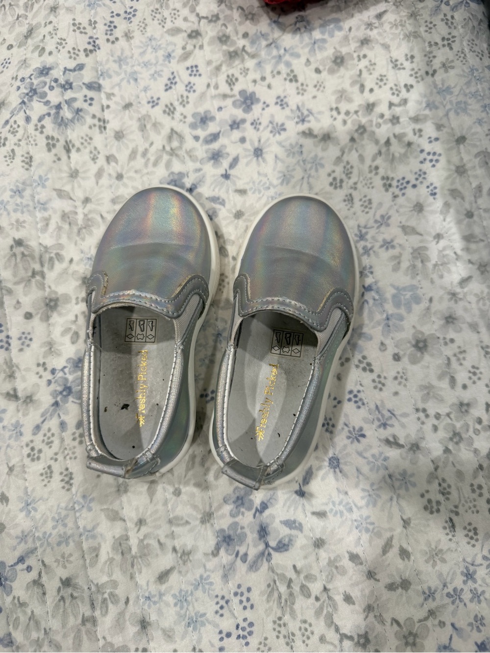 Freshly Picked Iridescent Slip-On Sneakers - Silver